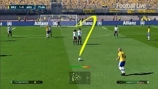 Tutorial Tendangan Bebas Seperti Roberto Carlos  PES 2017 100 GOAL [upl. by Ahsilaf]