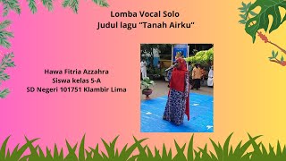 Lomba Vokal Solo Hawa Fitria Azzahra [upl. by Sirtemed732]