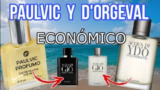 2 clones de ACQUA DI GIO EDT y PROFUMO Paulvic Profumo y Dorgeval Ydo [upl. by Bina]