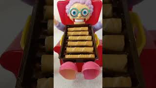 🏄ringo chocolate rolls in grannys platesatisfying asmrchocolaterolls grannygreedy [upl. by Elene726]