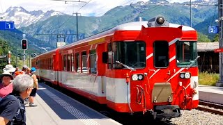 Von Ulrichen nach Brig Durchs Goms mit der MatterhornGotthard Bahn [upl. by Salvucci574]