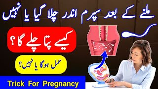 Sperm Andar Gaya Kaise Pata Chalega Pregnancy Hoge Ya Nahin Kaise Pata Kare Pregnancy Tips [upl. by Gellman346]