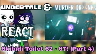 Undertale Murder Drone React Skibidi Toilet 62  67 Part 4 DaFuqBoom Gacha Club [upl. by Ennaitak]