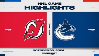 NHL Highlights  Devils vs Canucks  October 30 2024 [upl. by Deming413]