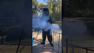 Exterminator Fog Testing halloween halloweenprop animatronics fogmachine [upl. by Gerrard911]