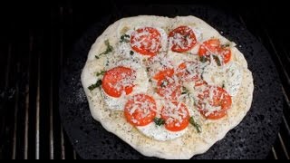 Pizza On A Grill  Pizza Stone [upl. by Sema242]