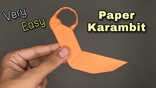 Origami Karambit Knife  Paper Knife  Origami Knife  Paper Karambit [upl. by Adnaloj]