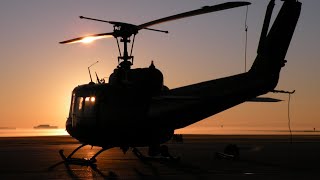 Butter Smooth UH1H Huey Naval Landing at Dusk  VR DCS online [upl. by Etteoj311]