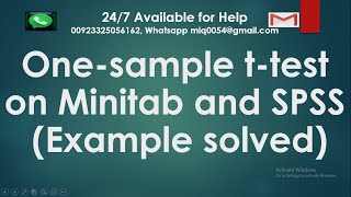 How One Sample Ttest performed in Minitab and SPSS one sample t test  Hypothesis Testing [upl. by Vona]