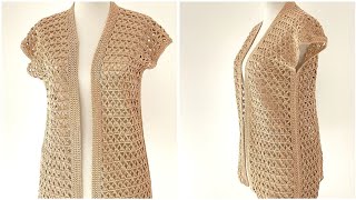 😲 Super Easy Crochet Women Sweater Top pattern [upl. by Pentheas]