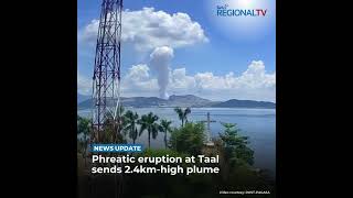 Minor phreatic eruption at Taal Volcano Islands main crater on September 26 2024 [upl. by Oiruam338]