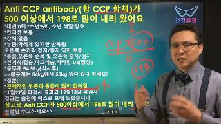 Anti CCP antibody항 CCP 항체가 500 이상에서 198로 많이 내려 왔어요 [upl. by Ikciv124]