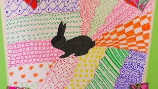 Osterhase Bild SPEED DRAWING  Osterhase Malen  Buntes Oster Bild malen deutsch [upl. by Nairam]