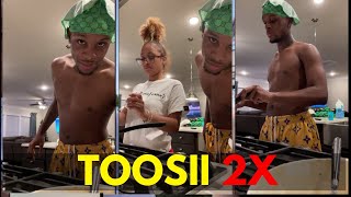 Toosii amp samaria jay makes deep fried oreos  toosii instagram live 2021  Toosii2x instagram live [upl. by Aicilana]