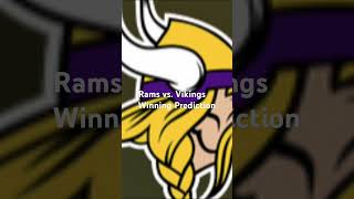 Rams vs Vikings Winning Prediction breaking nfl vikingsdraft americanfootballteam open [upl. by Hector]