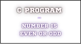 C program the number is even or odd cprogramming code programming [upl. by Laresa]