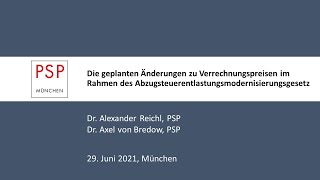 AbzStEModG Teil 2 Verrechnungspreise – Steuergesetzgebung 2021 [upl. by Alyks]