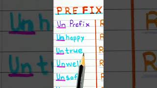 Un Prefix। Prefix Words Prefixes Words। Prefixe Examples। shorts prefix prefixes [upl. by Daniyal934]