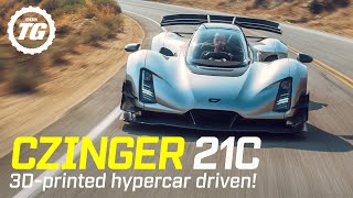 World Exclusive CZINGER 21C FIRST DRIVE 2m 1233bhp 3Dprinted hypercar  Top Gear [upl. by Enomyar202]