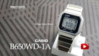 CASIO Vintage Watch  Original Silver Digital Vintage B650WD1A Model Casio Watch [upl. by Araas]