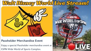 🔴LIVE Disney World Annual Passholder Event at ESPN Wide World of Sports Merch Photos Drinks [upl. by Rozella]