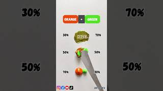 Orange vs Parrot different amounts test satisfying colormixingmagic relaxing artvideos [upl. by Nawat607]