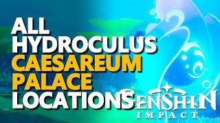 All Caesareum Palace Hydroculus Locations Genshin Impact [upl. by Adleme789]