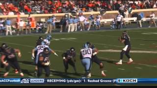 UNC Football Nazair Jones INT [upl. by Baggett632]