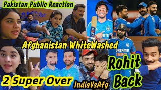 INDIA 🇮🇳 Win Most Thrill Match 2 SUPEROVER Ind 🇮🇳🇦🇫 Afg 3rd T20 Pakistan Public Reaction 😱 [upl. by Hoagland]