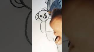 How to draw a girl holding a teddy bear  Girl drawing step by step  Easy drawing for beginners [upl. by Kcirddor]