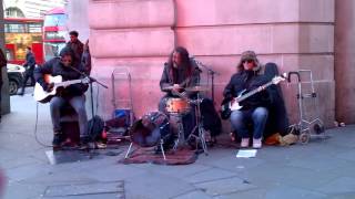 London street band Funfiction play Kingston Town UB40 [upl. by Echikson]