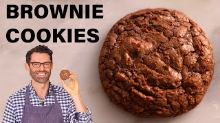 EASY Brownie Cookies Recipe [upl. by Nahshon849]