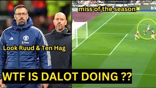 Van Nistelrooy FURIOUS REACTION as Diogo Dalot Missed an EMPTY GOAL vs West Ham  Man Utd News [upl. by Granlund]