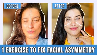 1 Exercise to Fix Facial Asymmetry and Reasons you have Asymmetrical Face  Rachna Jintaa [upl. by Omoj54]