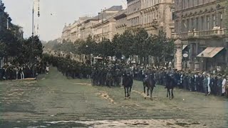 Romanian Army in Budapest footage [upl. by Sharona154]