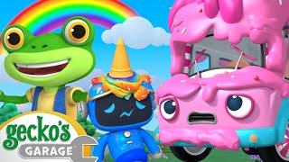 Ice Cream Meltdown  Geckos Garage  Trucks For Children  Cartoons For Kids [upl. by Cai]