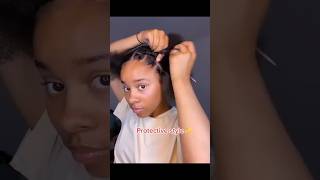 how to style natura hair without using gel hairstyle naturalhair shots protectivestyles shots [upl. by Acirea]