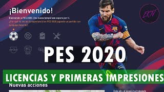 PES 2020 MENÚ I LICENCIAS I COPAS Y MYCLUB [upl. by Clovis738]