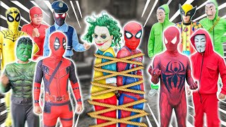 GOOD Or BAD SpiderMan RED SpiderMan amp JOKER Catch NEW BAD HERO Action Real Life  Movie  p19 [upl. by Evelyn]