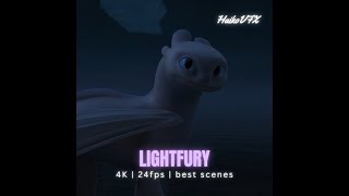 100x SCENEPACK  How To Train Your Dragon The Hidden World  Lightfury 4K 24fps scenepack [upl. by Enaej370]