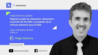 Consultorio tributario sobre régimen simple de tributación declaración anual del IVA AG 2022 [upl. by Sadonia168]