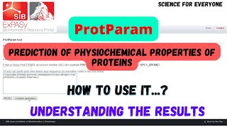 ProtParam  Predicting Properties of Protein  How to use it  Practical  Urdu  Hindi [upl. by Notlew]