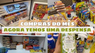 COMPRAS DO MÊS  MUDANÇAS POR AQUI  AGORA TA EXPLICADO O VALOR  DESPENSA NOVA  ORGANIZEI TUDO [upl. by Hayyim]