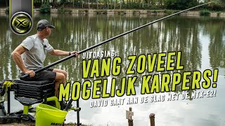 UITDAGING Vang zoveel mogelijk karpers met de vaste stok [upl. by Ialohcin]