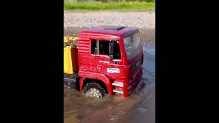 Tipper Truck Accident Big Pit Pulling Out Mahindra Tractor  Bruder Tractor shorts [upl. by Shay]