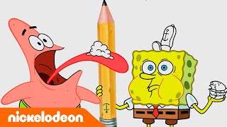 SpongeBob  SpongeBob e Patrick sono intrappolati nella Dimensione Scarabocchio  Nickelodeon Italia [upl. by Olney359]