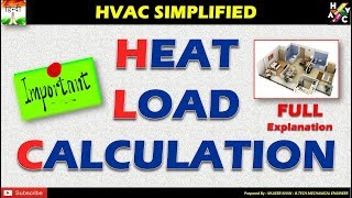 Heat Load Calculation HVAC  Full Explanation Simplified [upl. by Raamaj]