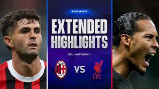 AC Milan vs Liverpool Extended Highlights  UCL League Phase MD 1  CBS Sports Golazo [upl. by Nilsoj665]