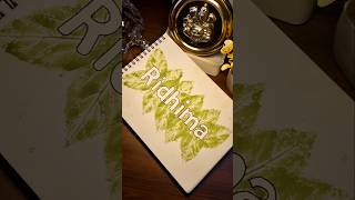 Comment name you want shorts drawing nameart leafart shortvideo shortsfeed [upl. by Atidnan]