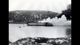 The sinking of the cruiser «Blücher» April 9th 1940 [upl. by Anavoj]